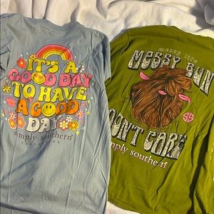 Simply Southern Women’s Tees - Blue and Olive